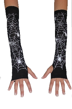 GUANTI DI HALLOWEEN STAMPA RAGNATELA